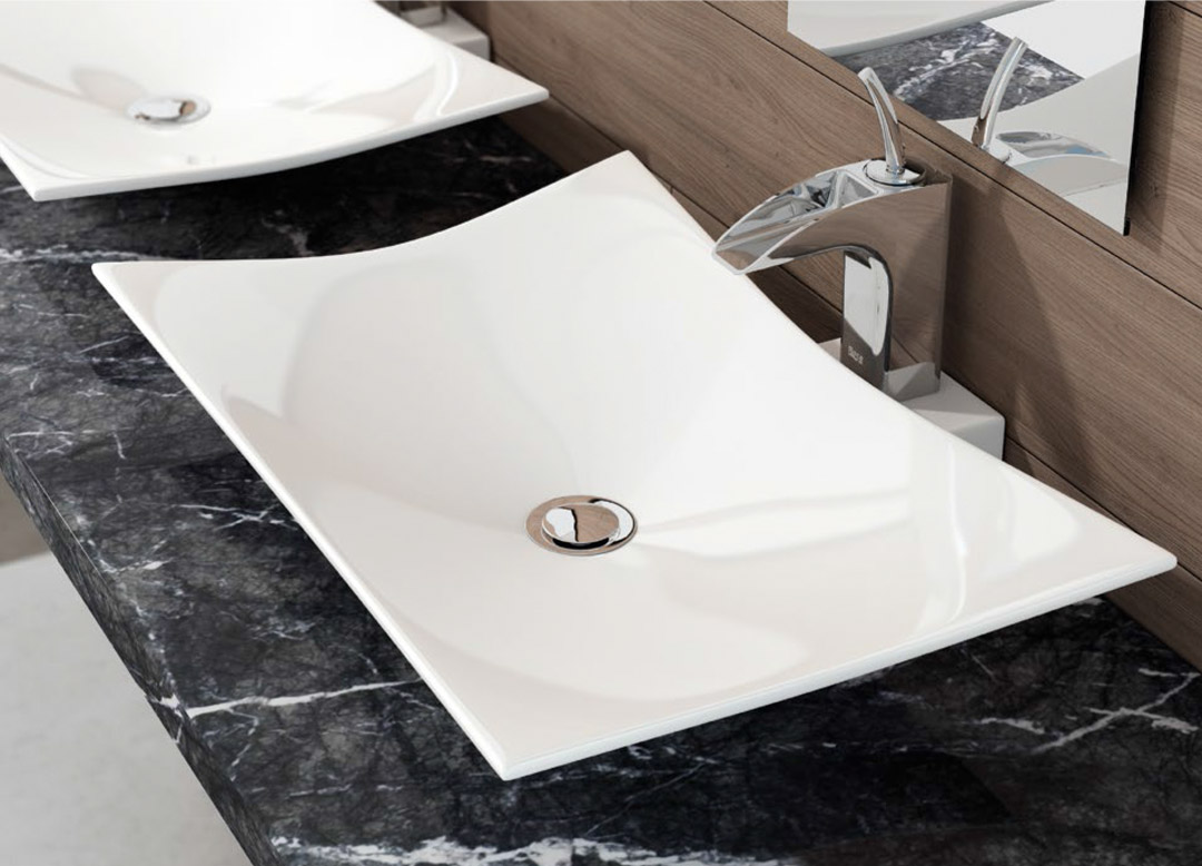 Lavabo sobre encimera de cerámica rectangular Art&Bath Europa