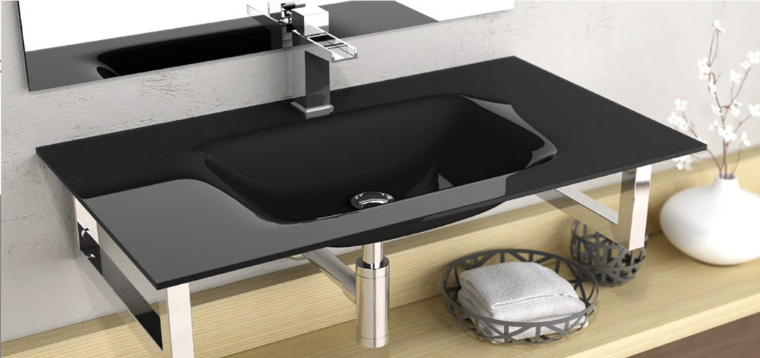 Lavabo de cristal pintado o arenado para mueble de baño Art&Bath Float